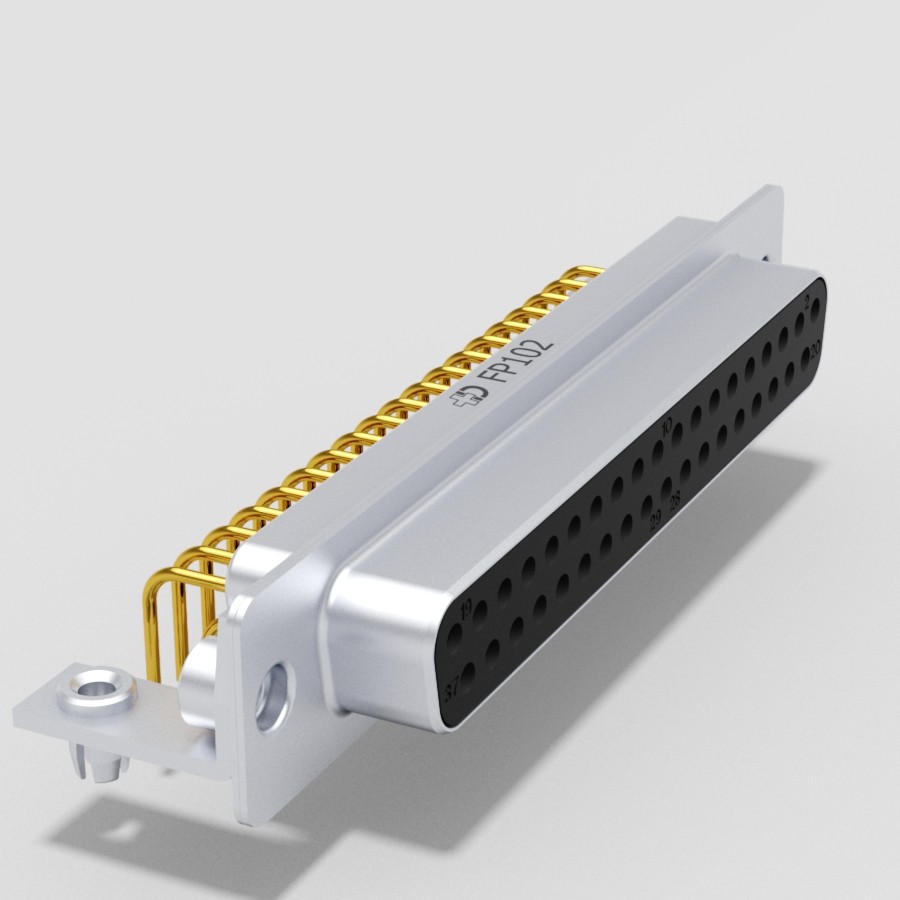 D-sub Filter Solder Pin 90°, 8.4 Assembled Konnektörler
